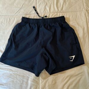 GYMSHARK athletic shorts. Men’s XS. NAVY blue. Pockets. Drawstring. EUC!